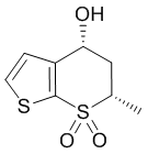 (4R,6S)-5,6-Dihydro-4-hydroxy-6-methylthieno[2,3-b]thiopyran-7,7-dioxide