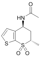 N-[(4S,6S)-6-Methyl-7,7-dioxo-5,6-dihydro-4H-thieno[2,3-b]thiopyran-4-yl]acetamide