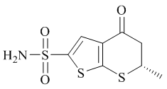 (6S)-4-Oxo-6-methyl-5,6-dihydro-4H-thieno[2,3-b]thiopyran-2-sulfonamide
