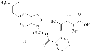 5-[(2R)-2-Aminopropyl]-1-[3-(benzoyloxy)propyl]-2,3-dihydro-1H-indole-7-carbonitrile (2R,3R)-2,3-dihydroxybutanedioate